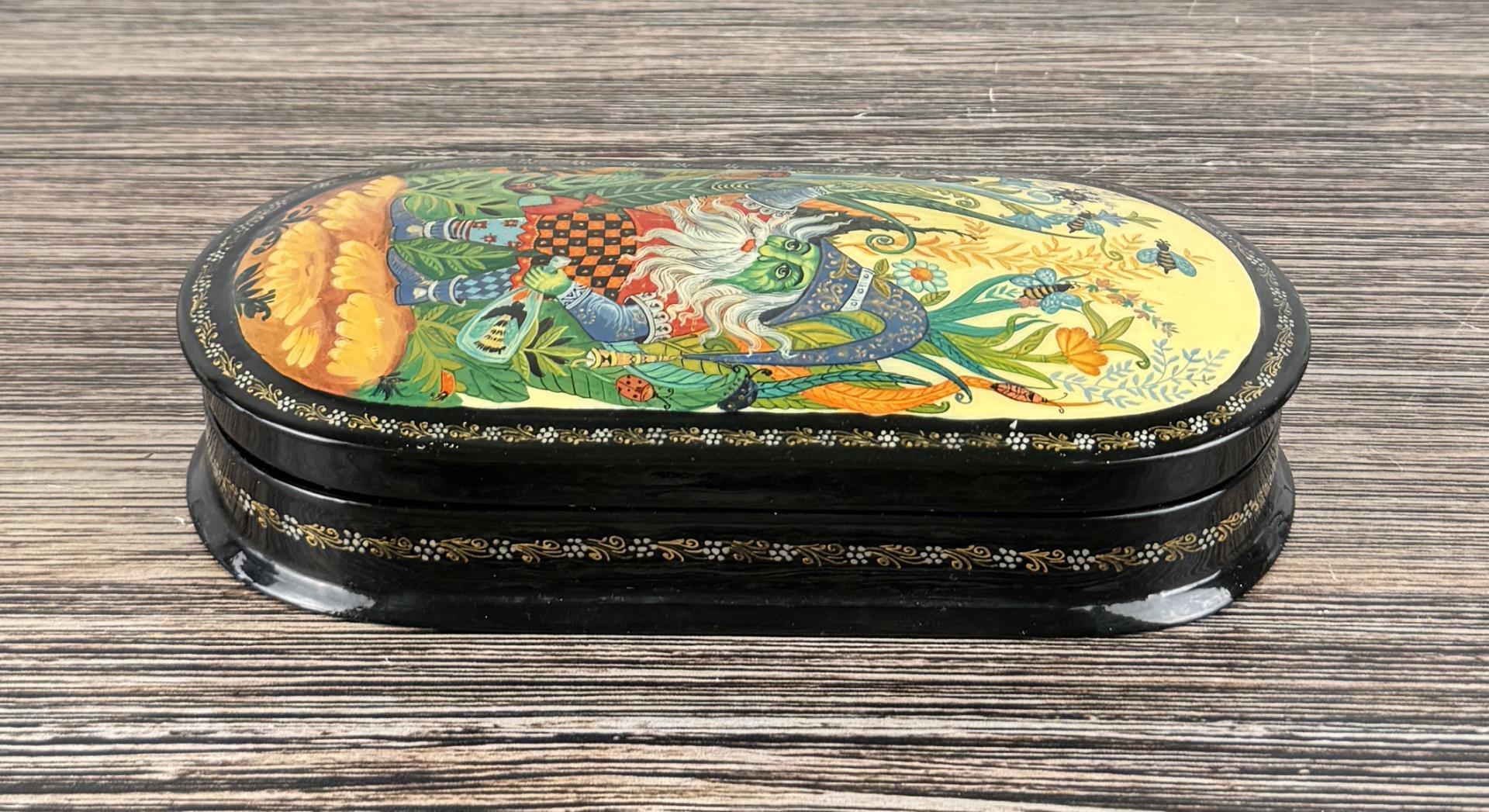 Russian Lacquer Box Fairy Tale Elf