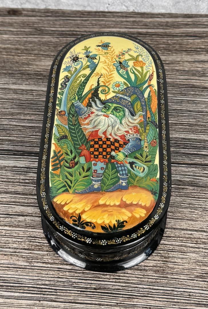 Russian Lacquer Box Fairy Tale Elf