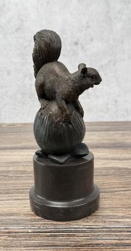 Bronze Squirrel on Flower