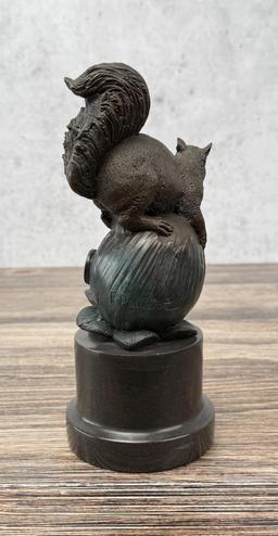 Bronze Squirrel on Flower