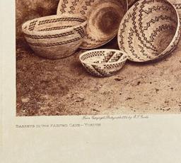 Edward Curtis Photogravure Baskets Painted Cave