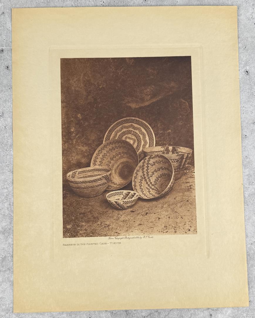 Edward Curtis Photogravure Baskets Painted Cave