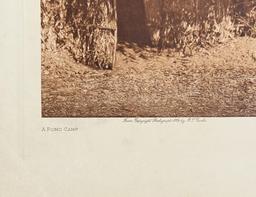 Edward Curtis Photogravure A Pomo Camp