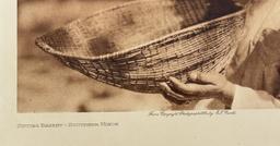 Edward Curtis Photogravure Sifting Basket Miwok