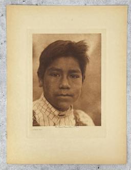 Edward Curtis Photogravure A Maidu Boy