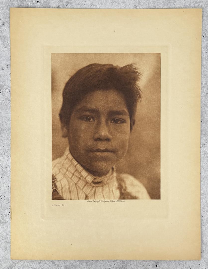 Edward Curtis Photogravure A Maidu Boy