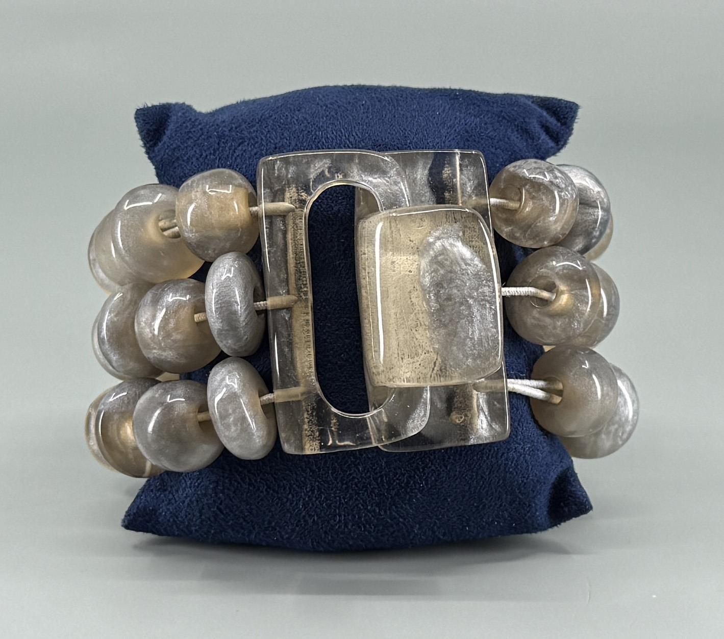 Dominique Denaive Lucite Bead Bracelet