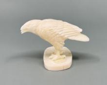 Leonard Savage Alaskan Eskimo Inuit Carved Eagle