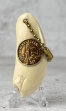 Alaska Centennial Whale Tooth Key Chain