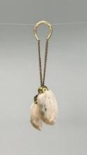 Lucky Rabbits Foot Keychain