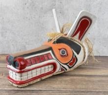 Northwest Coast Salish Style Wolf Mask