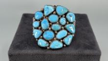Navajo Sterling Silver Turquoise Nugget Bracelet