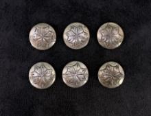 Navajo Sterling Silver Button Covers
