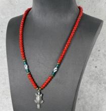 Hudsons Bay Red White Heart Trade Beads