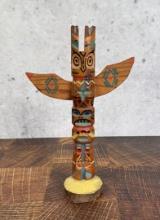 Native American Indian Carved Wood Totem Pole
