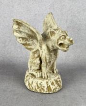Concrete Winged Gargoyle Paperweight