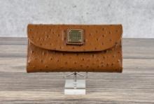 Dooney & Bourke Ostrich Leather Wallet Checkbook