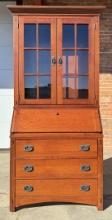 Jasper Cabinet Mission Oak Secretary Desk