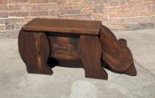 Montana Custom Made Wood Bear Plant Stand