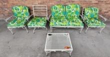Mid Century Wrought Iron Patio Furniture Set