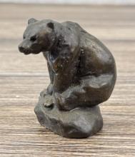 Philip R Goodwin Seated Bear Bronze