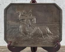 Charles M Russell Bronze Plaque