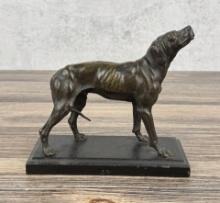 Ferdinand Pautrot Pointing Hunting Dog Bronze