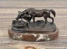 Pierre Jules Mene Mare & Foal Bronze