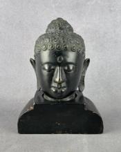Antique Sukhothai Bronze Buddha Head