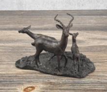 Andrews African Impala Family Bronze