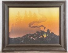 Elton Bennett Steelhead Weather Serigraph Print