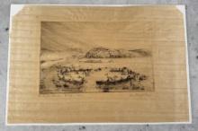 Lin Hopkins Independence Rock Etching