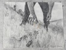 Ernest Berke The Hair Ornament Pencil Study