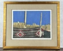 Wolfgang Pogzeba Pueblo Lithograph Print