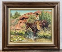 Bill Anton Cowboy Oil Painting
