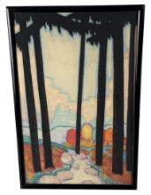 Winold Reiss Glacier National Park Painting