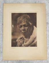 Edward Curtis Photogravure A Wailaki Man