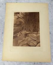 Edward Curtis Photogravure Yokuts Baskets