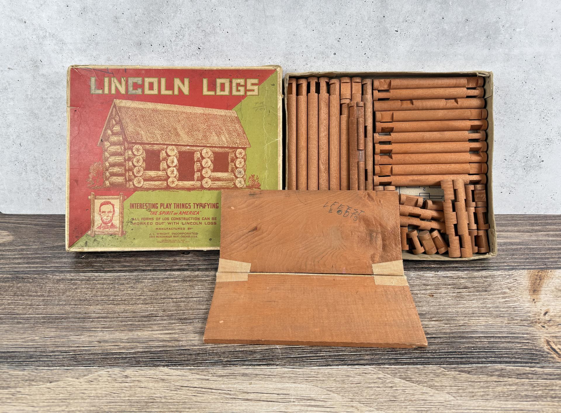J.L. Wright Lincoln Log Set