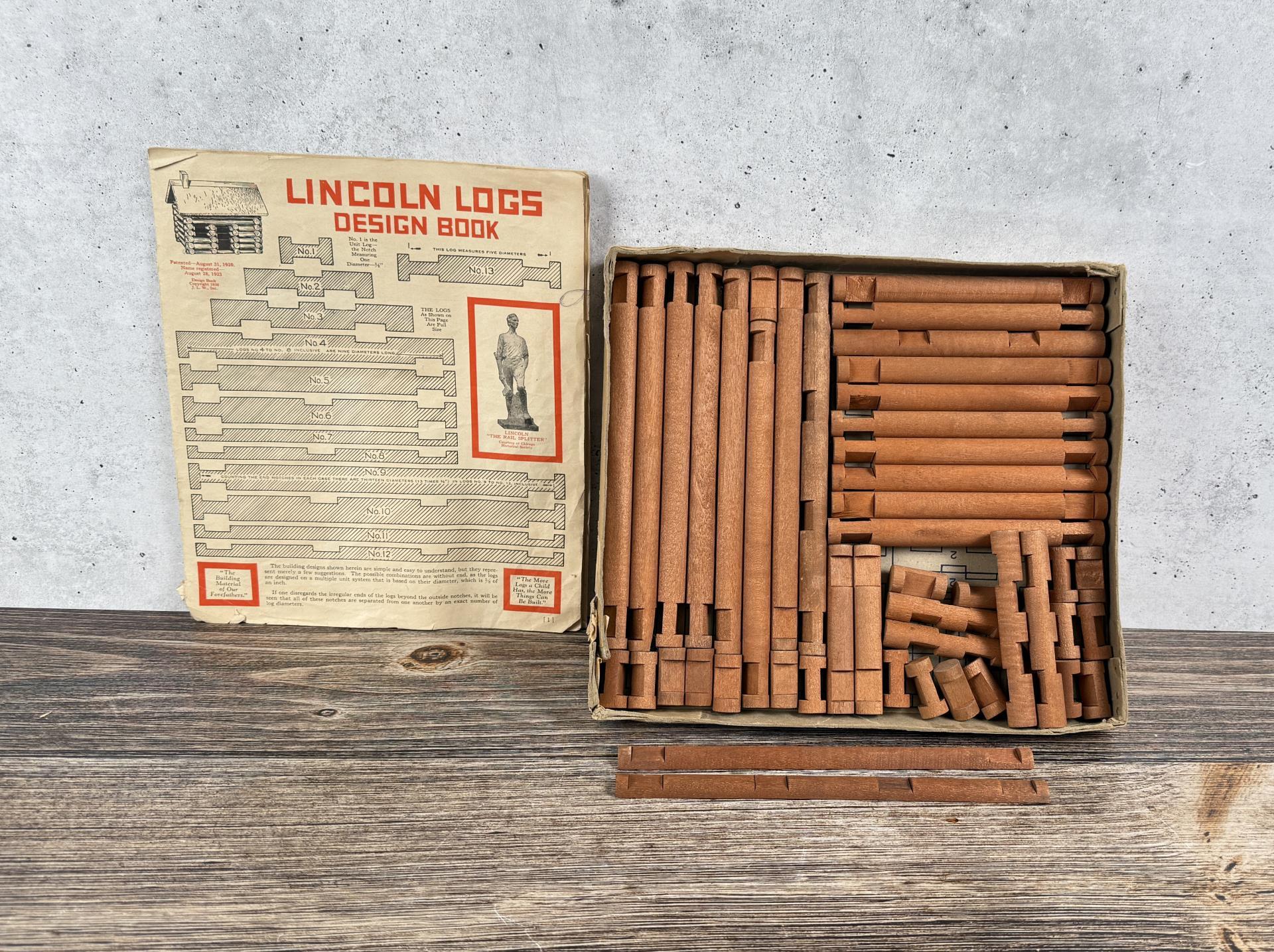 J.L. Wright Lincoln Log Set