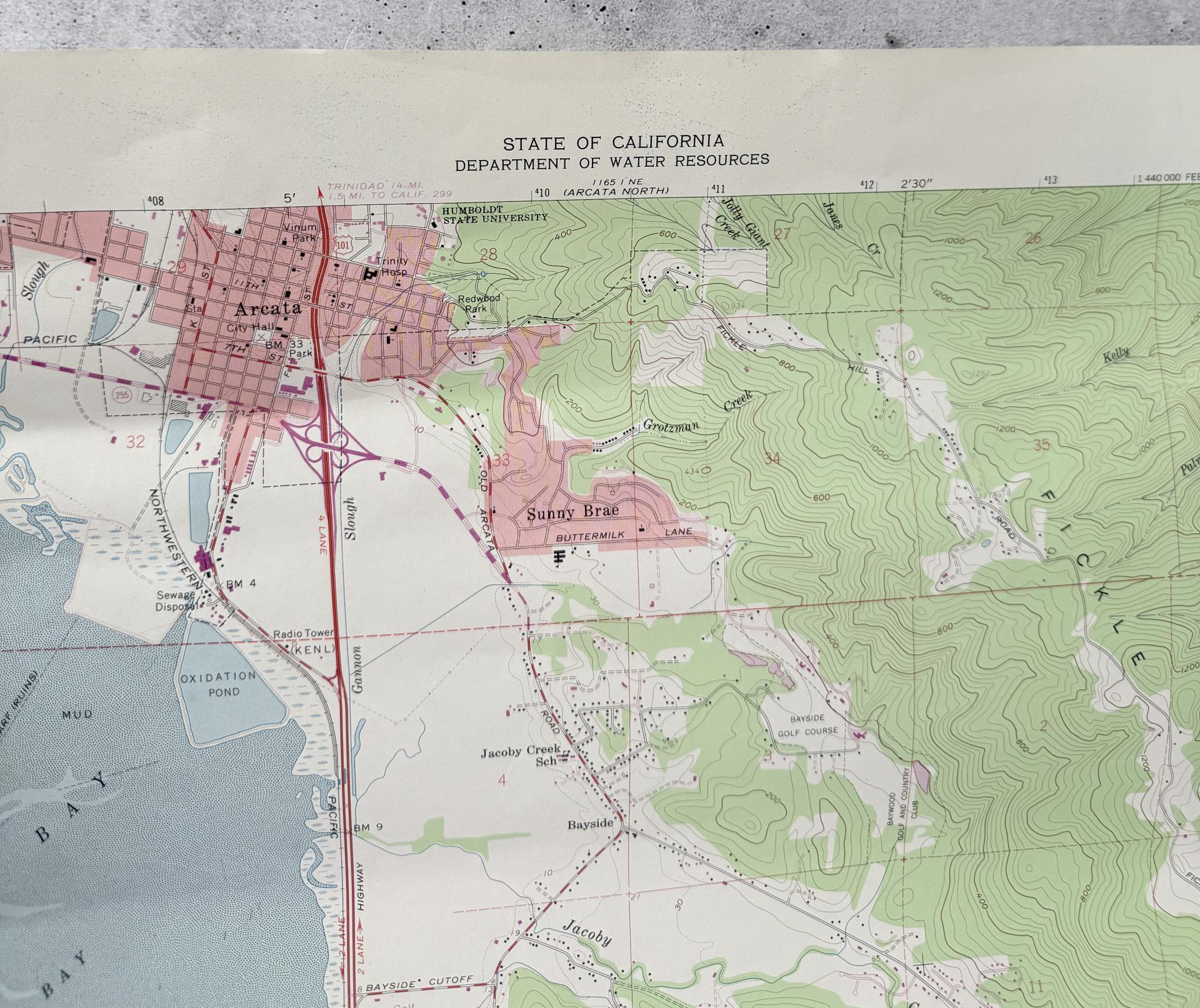 Arcata California Topographic Map