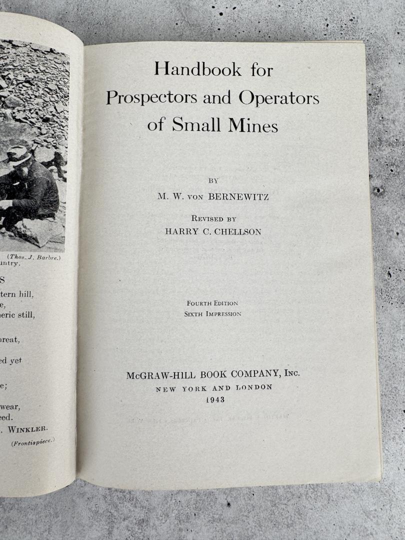 Handbook For Prospectors Operators of Small Mines
