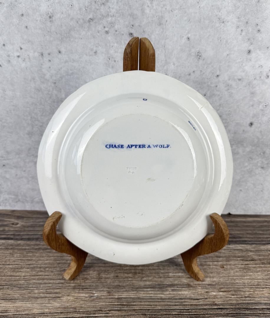 Spode Indian Sporting Chase After a Wolf Plate