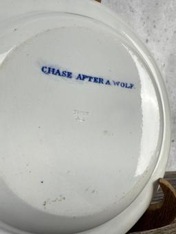 Spode Indian Sporting Chase After a Wolf Plate