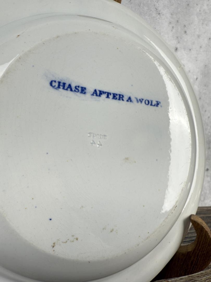 Spode Indian Sporting Chase After a Wolf Plate
