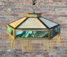 Arts & Crafts Slag Glass Lampshade