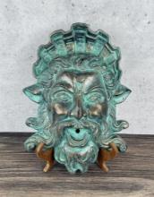 Cast Iron Poseidon Garden Fountain Wall Plaque