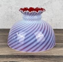 Antique Cranberry Flash Opalescent Lampshade