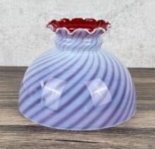 Antique Cranberry Flash Opalescent Lampshade