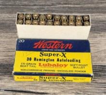 20 Rounds of .30 Rem Autoloading Rifle Ammo